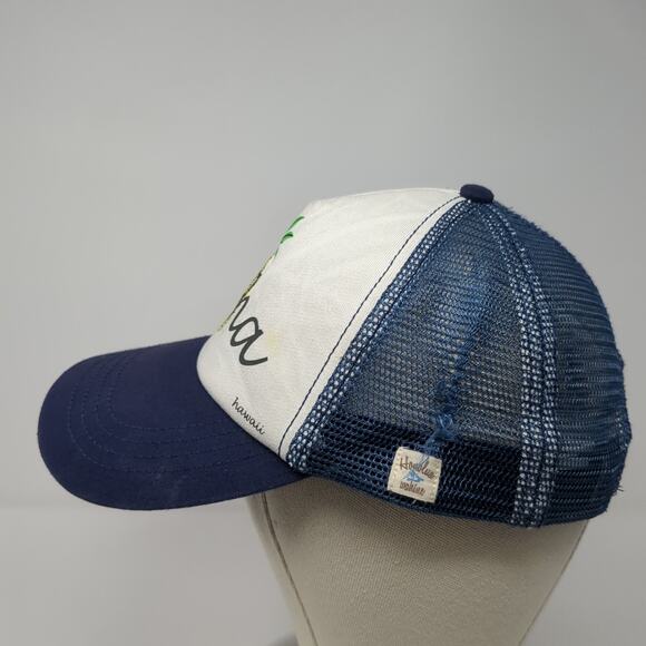 Aloha Snapback Trucker Hat Blue One Size Adjustable Lightweight Honolua Wahine - Picture 3 of 10